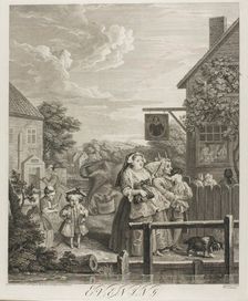 Evening, plate three from The Four Times of the Day, May 1738. Creator: Bernard Baron