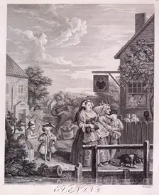 Evening plate III from Times of Day, 1738. Artist: Bernard Baron
