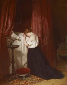 Evening Prayer, 1863-1864. Creator: Antoine Emile Plassan