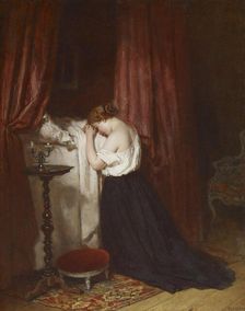 Evening Prayer, 1863-1864. Creator: Antoine Emile Plassan