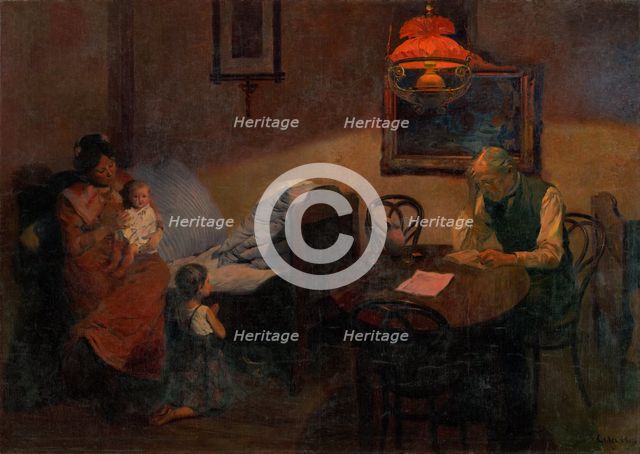 Evening Prayer, 1910-1911. Creator: Gustav Mally.