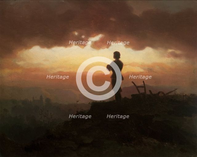 Evening Prayer of a Farmer, 1865. Creator: Artur Grottger.