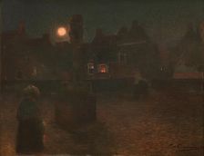 Evening Prayer (Le calvaire de Rochefort-en-Terre), 1896. Creator: Du Puigaudeau, Ferdinand (1864-1930)