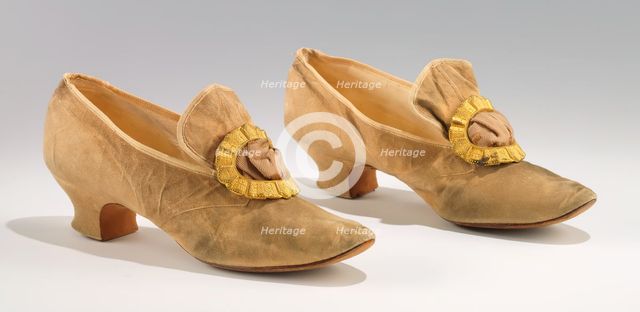 Evening pumps, American, 1890. Creator: Steigerwalt.
