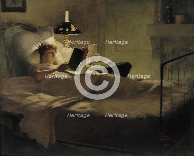 Evening Reading, 1884. Creator: Georg Pauli.