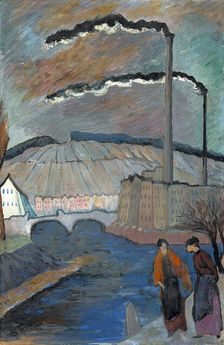 Evening riverside trip with two women, . Creator: Werefkin; Marianne; von (1860-1938)