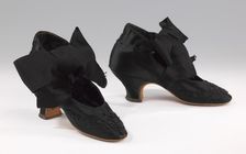 Evening shoes, French, 1875-85. Creator: Unknown