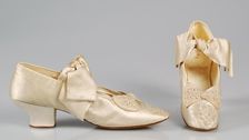 Evening shoes, French, 1885-90. Creator: GL & Company