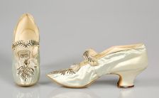 Evening shoes, French, ca. 1895. Creator: L Perchellet