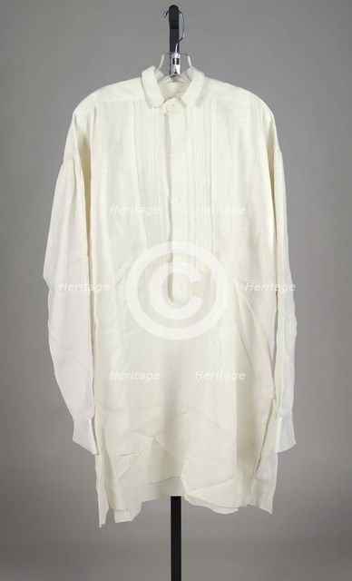 Evening shirt, American, ca. 1860. Creator: Unknown.
