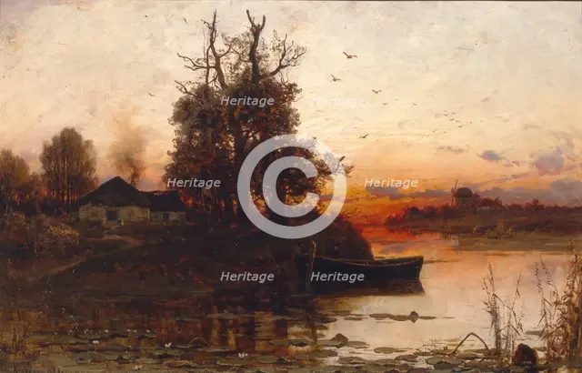 Evening Silence, 1894. Artist: Klever, Juli Julievich (Julius), von (1850-1924)