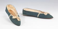 Evening slippers, British, 1815-20. Creator: Vandervell