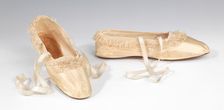 Evening slippers, British, 1845-65. Creator: Hobbs