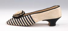 Evening slippers, British, 1860-70. Creator: Unknown