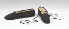 Evening slippers, French, 1845-65. Creator: Melnotte