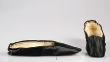 Evening slippers, French, 1845-65. Creator: J Petit