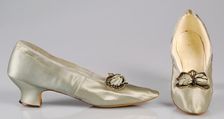 Evening slippers, French, 1885-95. Creator: Unknown