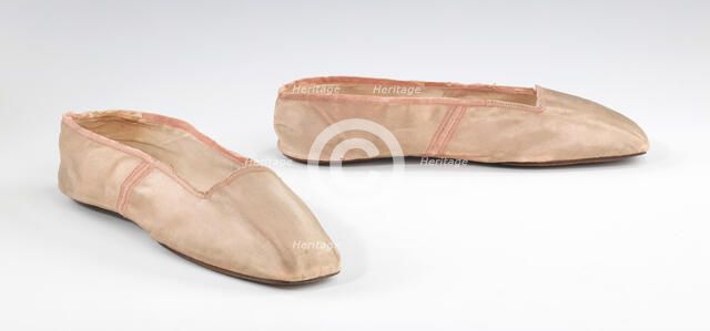 Evening slippers, probably American, 1830-45. Creator: Unknown.
