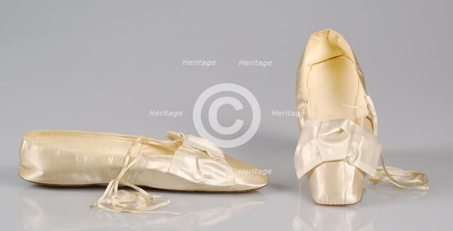 Evening slippers, probably French, 1845-65. Creator: Unknown.