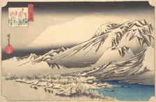 Evening Snow on Mount Hira, 19th century. Creator: Ando Hiroshige