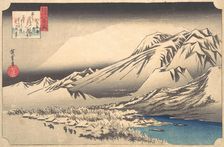 Evening Snow on Mount Hira, 19th century. Creator: Ando Hiroshige