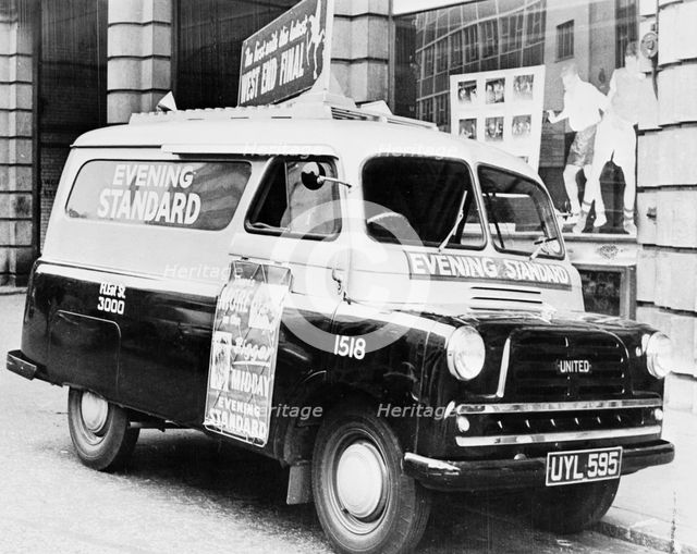 Evening Standard delivery van, London, (c1960s?). Creator: Unknown.