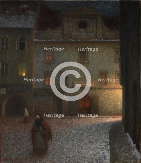 Evening Street. Artist: Schikaneder, Jakub (1855-1924)