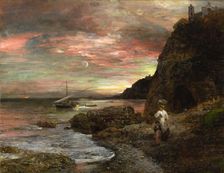 Evening Sun at Posillipo. Artist: Achenbach, Oswald (1827-1905)