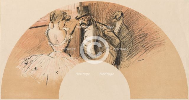 Eventail Bal Gavarni. Creator: Jean Louis Forain (French, 1852-1931).