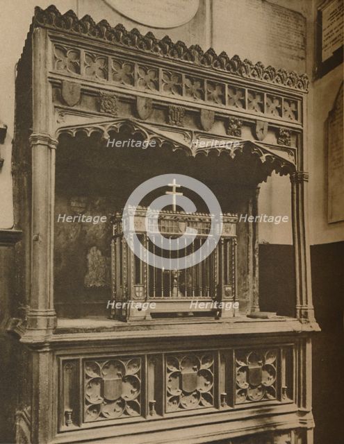 'Ever-Burning "Lamp of Maintenance" of "Toc H" in Allhallows, Barking', c1935. Creator: Lemere.