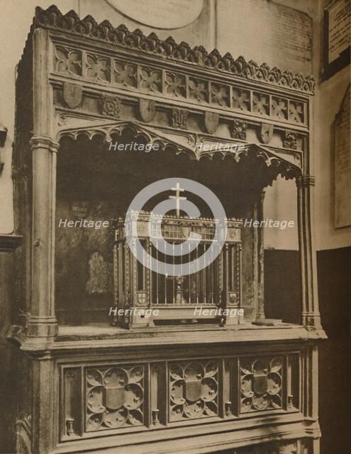 'Ever-Burning "Lamp of Maintenance" of "Toc H" in Allhallows, Barking', c1935. Creator: Lemere.