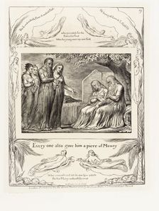 Every one also gave him a piece of Money 1825. Creator: William Blake