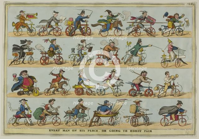 Every Man on his Perch, 1819. Creator: Isaac Robert Cruikshank.
