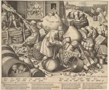 Everyman, ca.1558. Creators: Pieter Bruegel the Elder, Pieter van der Heyden