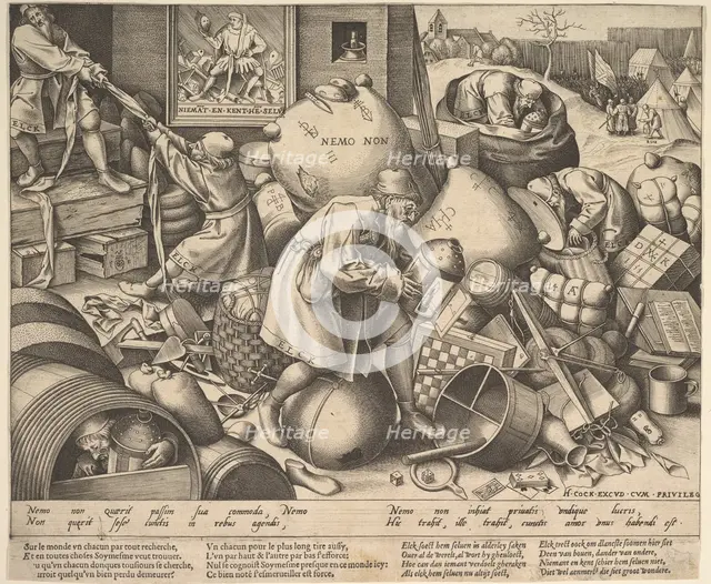Everyman, ca.1558. Creators: Pieter Bruegel the Elder, Pieter van der Heyden.