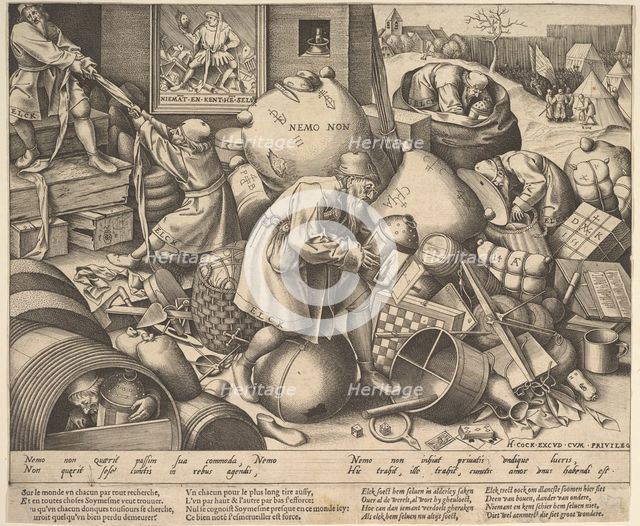 Everyman, ca.1558. Creators: Pieter Bruegel the Elder, Pieter van der Heyden.