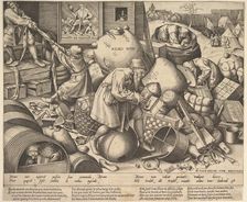 Everyman, ca.1558. Creators: Pieter Bruegel the Elder, Pieter van der Heyden