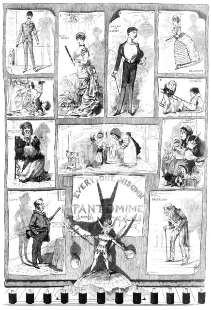 Everyone His Own Pantomime, 1883. Creator: Unknown.