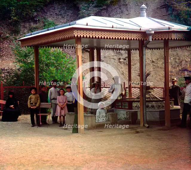 Evgenievsky spring, Borzhom, between 1905 and 1915. Creator: Sergey Mikhaylovich Prokudin-Gorsky.