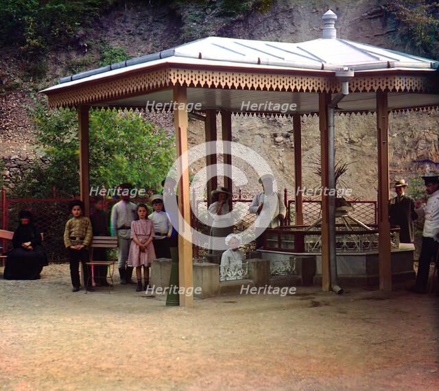 Evgenievsky spring, Borzhom, between 1905 and 1915. Creator: Sergey Mikhaylovich Prokudin-Gorsky.