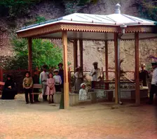 Evgenievsky spring, Borzhom, between 1905 and 1915. Creator: Sergey Mikhaylovich Prokudin-Gorsky