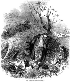 Evicted Irish peasant family, 1848