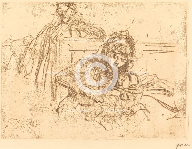 Evidence at the Hearing (first plate), 1908. Creator: Jean Louis Forain.