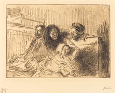 Evidence at the Hearing (second plate), 1908. Creator: Jean Louis Forain