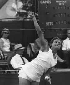 Evonne Goolagong, Australian tennis player, 1970. Creator: Unknown