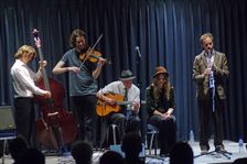 Ewan Bleach, D O'Brien, T Gould, JM Fagon and LJones, Watermill Jazz Club, Dorking, Surrey, 2015. Artist: Brian O'Connor
