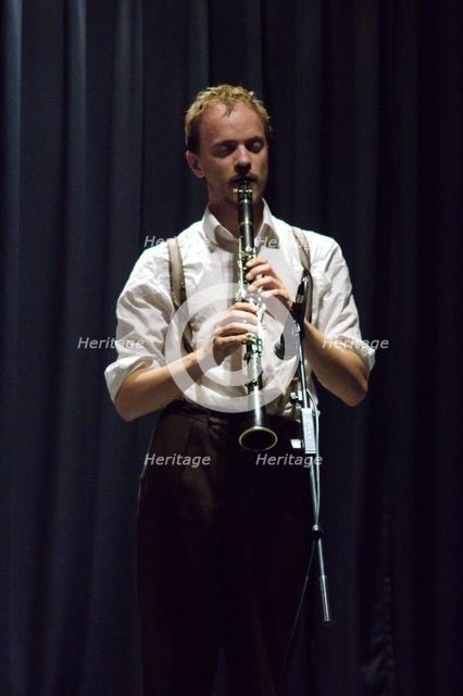 Ewan Bleach, Watermill Jazz Club, Dorking, Surrey,  August 2015. Artist: Brian O'Connor.