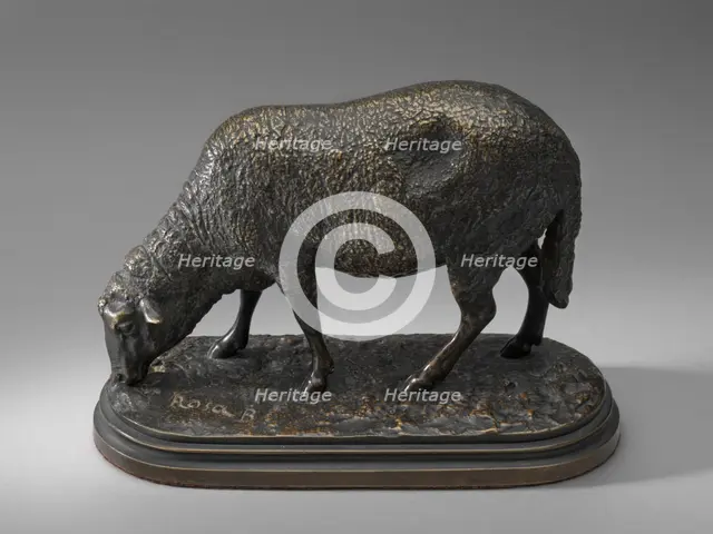 Ewe, or A Grazing Sheep, model second half 19th century. Creator: Rosa Bonheur.