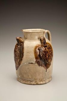 Ewer with medallion appliqués of foliage and birds, 800s. Creator: Unknown