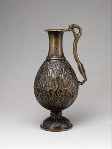 Ewer with a Feline-Shaped Handle, Iran, 7th century. Creator: Unknown